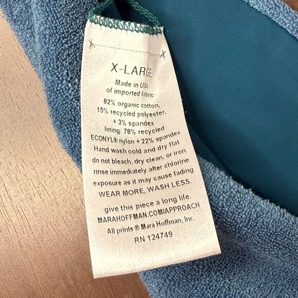 Anthropologie Mara Hoffman Kay Terry Fabric Bikini Bottom in Slate Blue XL - Picture 10 of 11